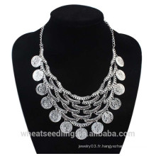 Vente en gros de mode Collier de collier de monnaie en or d&#39;Inde indienne